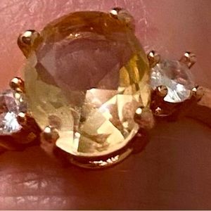 Exquisite 14K Rose Gold Peach Oval Morganite Selene 3 Stone Diamond Ring
